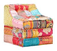 KLYEON Pouf Modulare in Tessuto Patchwork Cuscini per sedie