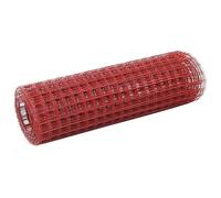 KLYEON Recinzione in Rete per Pollaio in Acciaio e PVC 10x0,5 m Rossa,Rete Metallica Resistente Protezione per Animali e Piante Recinzione per Voliere e Gabbie