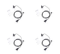 Klykon Auricolari walkie talkie a 1 pin da 2,5 mm con PTT e microfono, compatibili con Motorola Talkabout T200, T200TP, T260, T402, T460, MR350R, tubo acustico nascosto per radio a 2 vie (nero, 4)