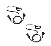 Klykon Motorola Xpr 3500e Auricolare, a forma di G, microfono PTT per Motorola XPR3500 XPR3000 XPR3300 XPR3300e XPR3500e Mototrbo Walkie Talkie 2 vie Radio 2 Pacco da 2