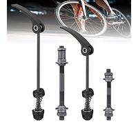 KLYNGTSK 1 Paia Sgancio Rapido Bici in Ferro Sganci Rapidi MTB Mozzo Ruota per Bici Bloccaggio Rapido Ruota ASSE Antetiore e Posteriore per MTB (Nero)