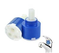 KLYNGTSK 2 Pz Cartucce in Ceramica 40mm Cartuccia di Ricambio per Rubinetto Cartuccia per Miscelatore dell'Acqua della Ssostituzione per Bagno Cucina (Blu)