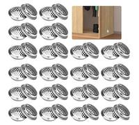 KLYNGTSK 30 PCS Griglia di Sfiato Tonda Griglia di Scarico da 35 mm Griglia di Sfiato in Acciaio Inossidabile Griglia di Sfiato Tonda Griglia di Sfiato per Mobili, Cucina