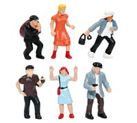 Klynovalu Modelli in plastica con figure in miniatura della rapina in | modello in plastica in miniatura un ladro armato altamente dettagliato per la scena del crimine mostra la