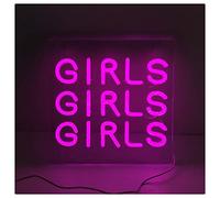 KLZUOPT Insegne Luminose al Neon a LED Girls Insegne al Neon, Luce al Neon a LED Rosa per Forniture per Feste, Accessori per la Decorazione della Stanza delle Ragazze e Decorazioni per Le Vacanze