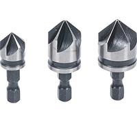 KM 70052 - Set di punte per svasatore, HSS, attacco 6,3 mm, 12-16 - 19 mm, 3 pezzi