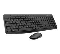 VulTech KM-841W Kit Tastiera e Mouse Wireless silenziosi layout italiano QWERTY. Design slim, Tastierino numerico, 12 tasti multimediali, protezione liquidi, PC/Laptop, Windows/Mac/Linux, Nero