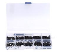 KM Assortimento di 501 pezzi Set di viti e cacciaviti con testa Phillips in acciaio al carbonio nero, set di viti di precisione durevoli per riparazioni domestiche e progetti fai