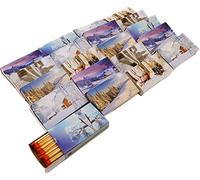 KM - Fiammiferi per barbecue, camino e candele, 10 cm, diversi motivi