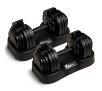 KM-Fit Manubrio regolabile 25 kg, 18 livelli, home gym