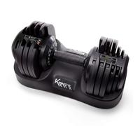 KM-Fit Manubrio regolabile 25 kg singolo, 18 livelli, home gym