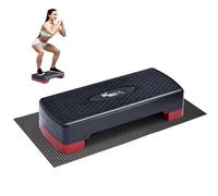 KM-Fit Panca per step aerobici Panca stepper fitness Panca per step a 2 altezze