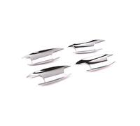 KMAGE Per Mercedes Per Benz C E GLC Classe W205 W213 X253 2017 2018 Maniglia Esterna Per Portiera Auto/Coperchio Porta In Carbonio Texture Decorativa(Door bowl silver)