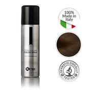 Kmax Concealing Color Spray capelli castano medio, Spray ricrescita capelli Bianchi, per diradamento uomo donna, Ritocco colore capelli facile da applicare e reresistente all’acqua - 100 ml