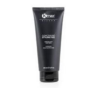 Kmax Gel capelli con fibre di cheratina effetto volumizzante 200ml, Gel colorato per capelli diradati, Gel per capelli Uomo e Donna - Castano scuro