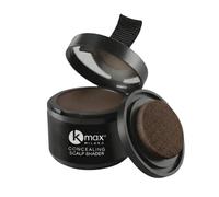 Kmax mini Scalp Shader polvere per capelli copre diradamento, calvizie e ricrescita, fondotinta per capelli effetto duraturo, mascara per capelli bianchi - Castano medio - Made in Italy