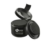 Kmax mini Scalp Shader polvere per capelli copre diradamento, calvizie e ricrescita, fondotinta per capelli effetto duraturo, mascara per capelli bianchi - Nero - Made in Italy