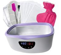 KmaxShip Macchina per cera di paraffina per mani e piedi, 5000 ml, grande capacità, scaldacera con ricariche da 1,7 kg, kit idratante da 213 pezzi, macchina per cera a base di paraffina
