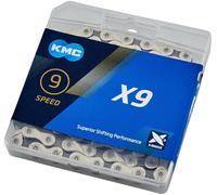 Catena KMC X9 9V 122 maglie grigio argento