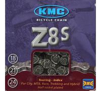 KMC Catena KMC Z-8S116 Index 6V/7V/8V, Grigia, per Shimano, Campagnolo e Sram