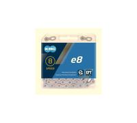 KMC e8 Turbo EPT Catena per bici elettrica a 8 velocità, anti-ruggine, argento scuro, 122 maglie