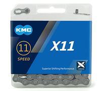 Chaine kmc x11r mai missing link 1 2 x 11 128 5 65 mm 11v gris 118 maillons