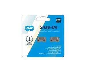 Kmc chaine link single vitesses snap on 1 2x1 8 wide ept argent 2 pcs