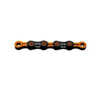 KMC DLC 11 Chain Black/Orange, Catena Unisex-Adulto, Nero/Arancione, 1/2” x 11/128”