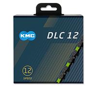 KMC DLC, Catena a 12 velocità Unisex-Adulto, Nero/Verde, 1/2” x 11/128”