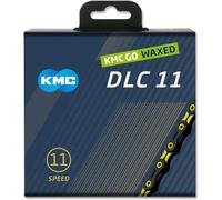 KMC DLC11 - Catena cerata, 11 velocità, nero/giallo, 118 maglie