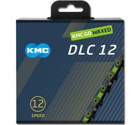KMC DLC12 - Catena a 12 velocità, cerata, colore: nero/verde mela, 126 maglie
