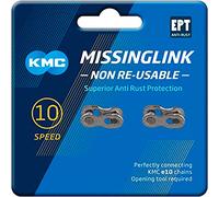 Kmc Maglia Della Catena 10r Ept Missinglink Re-usable 5.88 Mm 2 Paia Silver