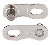 KMC Missing Link - Chiusura a catena FLAT TOP, 2 pezzi, riutilizzabile, per SRAM AXS & T-Type, colore: Argento