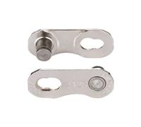 KMC Missing Link - Chiusura a catena FLAT TOP, 2 pezzi, riutilizzabile, per SRAM AXS & T-Type, colore: Argento