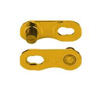KMC Missing Link - Chiusura a catena, 2 pezzi, riutilizzabile, per SRAM AXS & T-Type, colore: oro