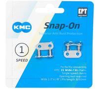 Kmc chaine link single vitesses snap on 1 2x1 8 wide ept argent 2 pcs
