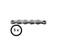 Catena con 5 ganci rapidi antiruggine KMC E10 EPT 10 vitesse Argenté