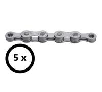 KMC Set 5 Catena eBike e9 EPT 9V 136 Maglie Double X-Bridge Dark Silver