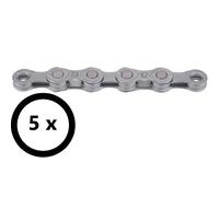 KMC Set 5 Catene eBike e12 EPT 12V 130 Maglie Dark Silver