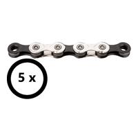 KMC Set 5 Catene X11 11V 118 Maglie Silver-Black