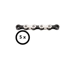 KMC Set 5 Catene X11 11V 118 Maglie Silver-Black