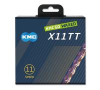 KMC TT11 NEOCHROME WAXED 1/2" x 11/128", 118 maglie, 11 velocità, cerata, rosa metallizzato