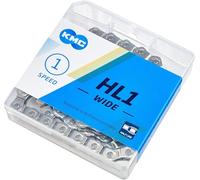 KMC Hl1 Wide, Catena Unisex Adulto, Silver, 100 Link-1/2 x1/8"