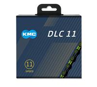 KMC Unisex DLC 11 Catena Nero/Verde, 1/2" x 11/128"