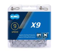 KMC Unisex - Erwachsene X9SL Ti-N X9 SL 9-Fach Kette, 114 Glieder Grey