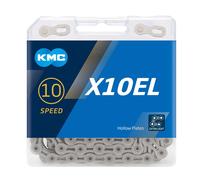 KMC X10el Chain, Catena Unisex Adulto 1/2" x 11/128" Silver