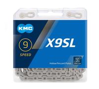 KMC X9sl Chain, Catena Unisex Adulto, Silver, 1/2" x 11/128"