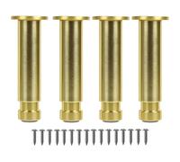 KMERCE Gambe per mobili regolabili in alluminio alleato, altezza regolabile, gambe di ricambio in metallo per tavolo basso, armadio, bagno, divano, letto, supporto solido e durevole (oro, 30 cm)