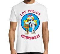 KMF T-SHIRT - Maglietta Uomo cotone i Polli Fratelli, bianco, S