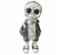 KMFASVX 2025 New Resin Figurine di Scheletro,Statua di Scheletro per Halloween,Decorazione da Scrivania o Mensola, Uomo Donna, Arredo Casa Stile Horror (B)